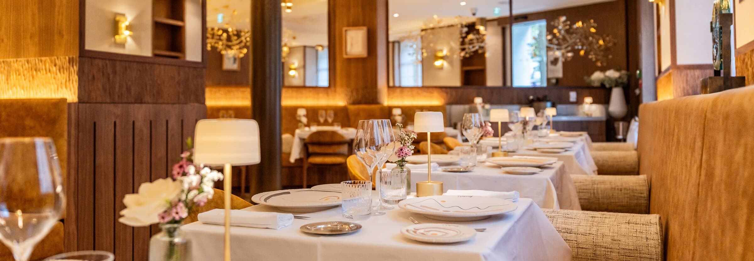 Der Speisesaal des Restaurants Hestia